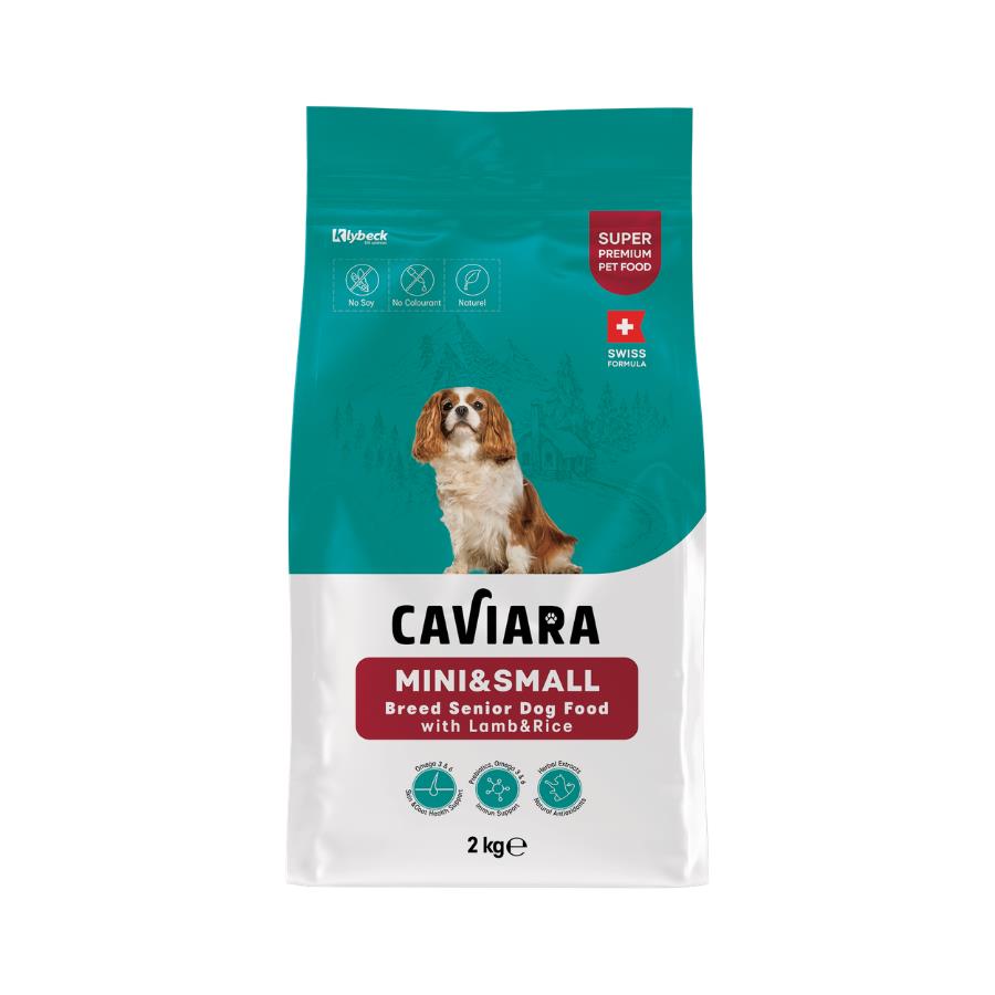 Caviara Kuzu Etli ve Pirinçli Mini ve Küçük Irk Yaşlı Köpek Maması