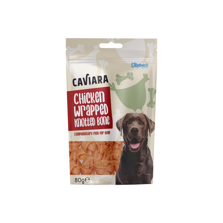 [KL-318] Caviara Tavuk Etli Düğümlü Köpek Çiğneme Kemiği