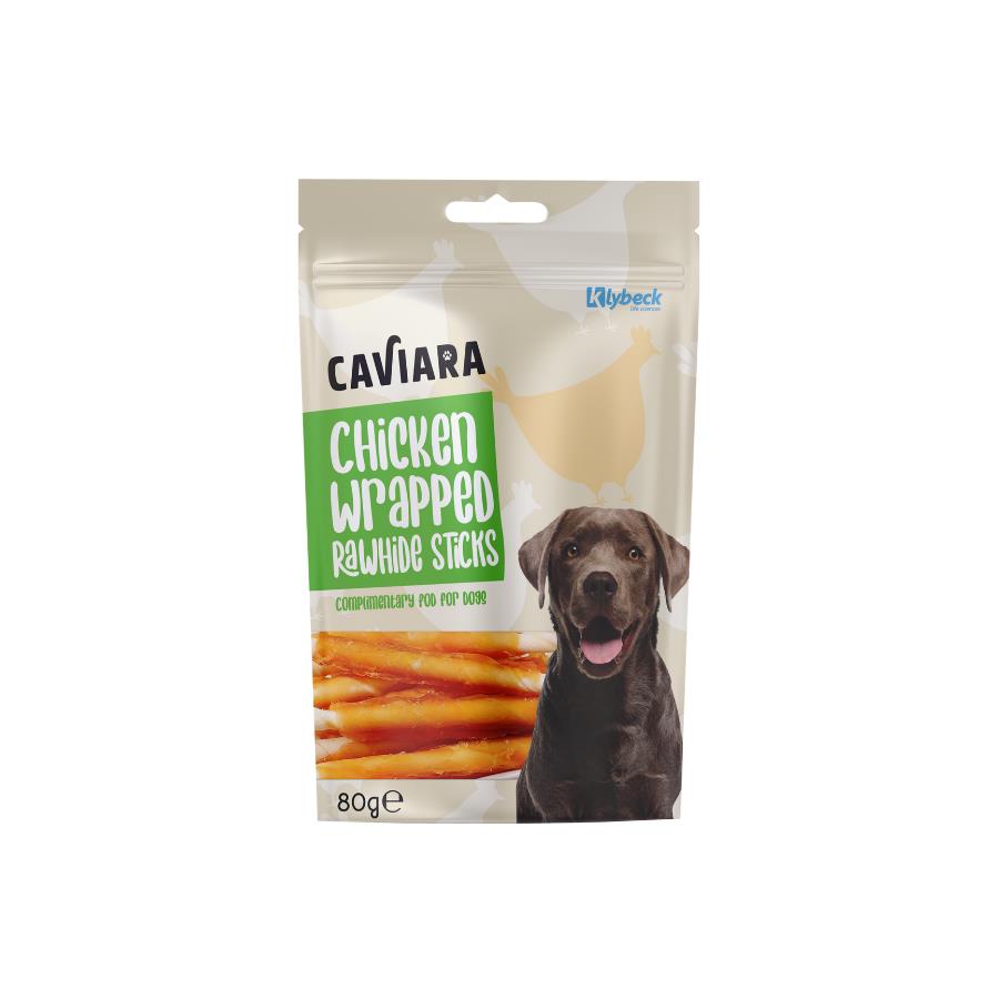 [KL-326] Caviara Tavuk Sarılı Çiğneme Çubuğu Köpek Ödül Maması
