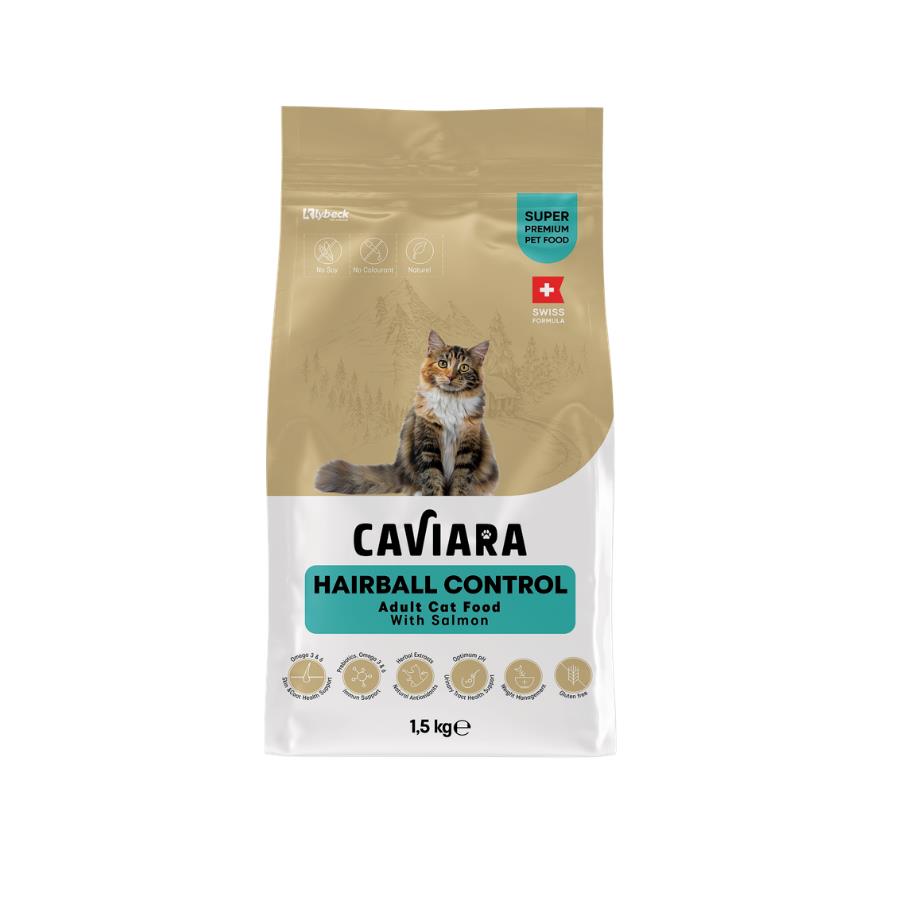 [KL-061] Caviara Tüy Yumağı Kontrolü(Hairball) Destekli Somonlu Yetişkin Kedi Maması