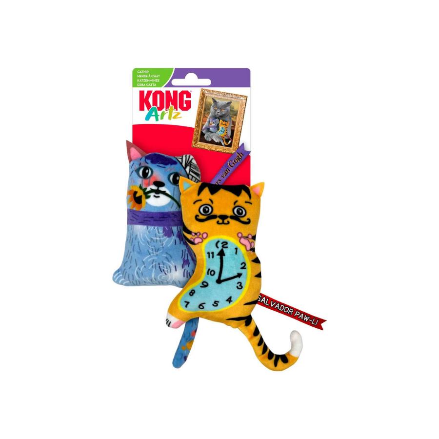Kong Artz Dali/Van Gogh Peluş Kedi Oyuncağı 2 'li