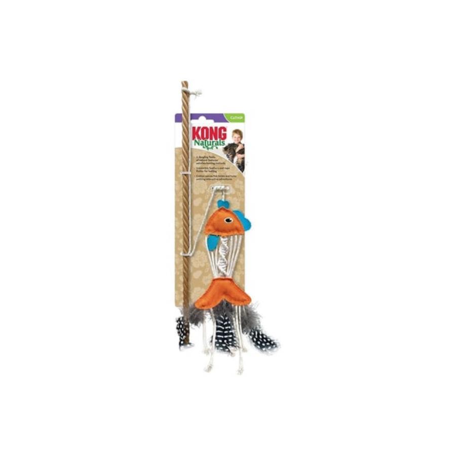 Kong Naturals Catnipli Balık Kedi Oltası Oyuncağı