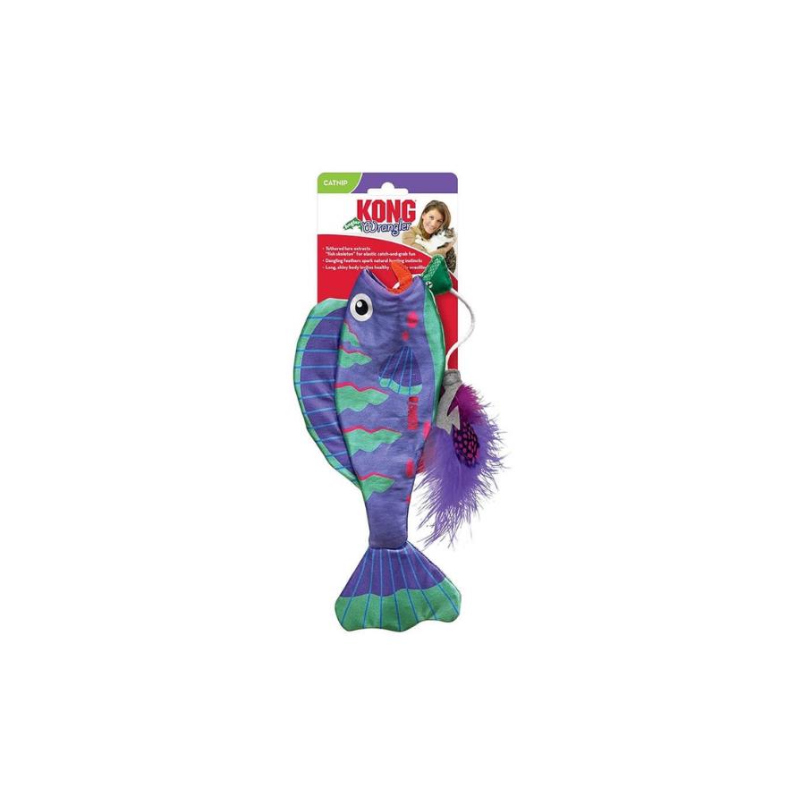 [390-CA473E] Kong Wrangler Balık Peluş Kedi Oyuncağı