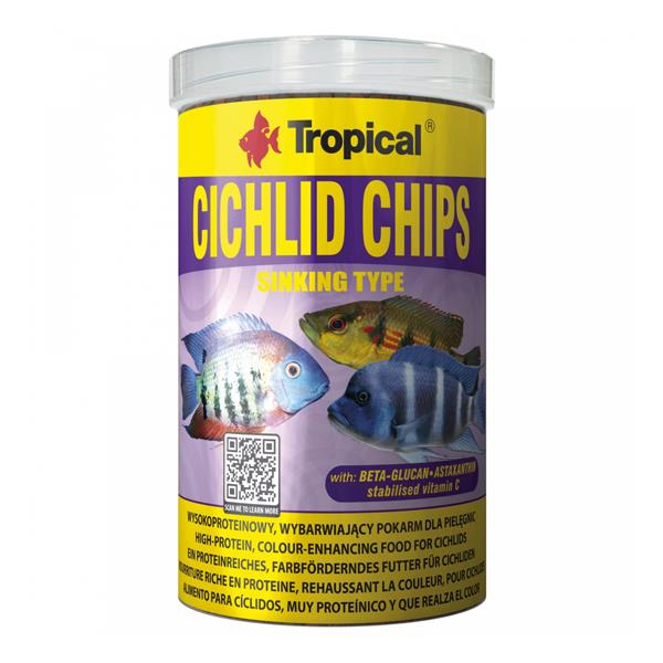 [60924] Tropical Cichlid Chips Çiklit Renk Artırıcı Balık Yemi
