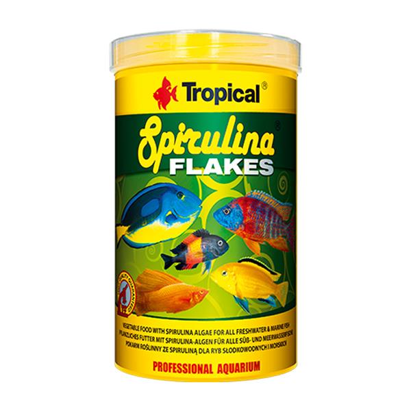 Tropical Spirulina Flakes Bitkisel Pul Balık Yemi