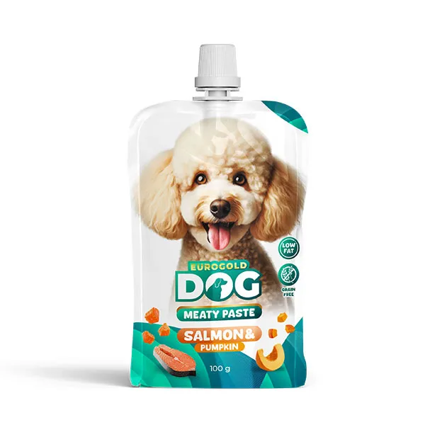 [444-SP-D010] Eurogold Taze Somonlu ve Balkabaklı Yetişkin Köpek Konservesi 100 Gr