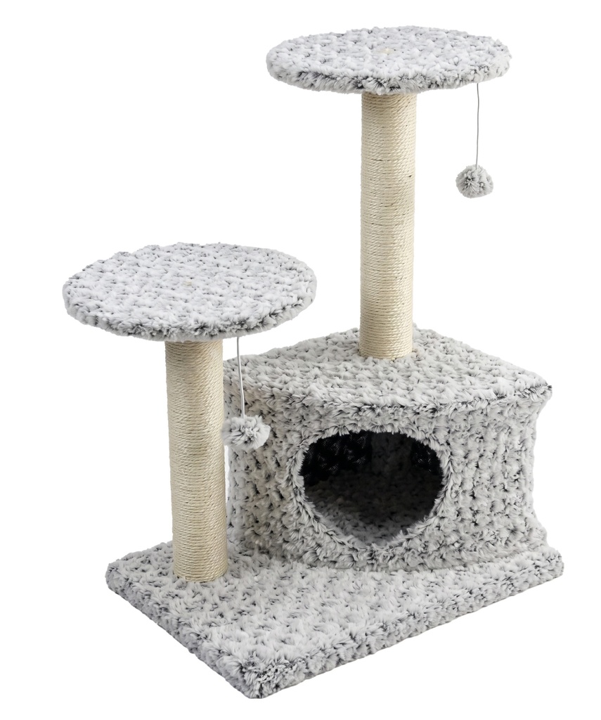[506-6112] Tommy Gri Kedi Tırmalama Evi 45x33x70