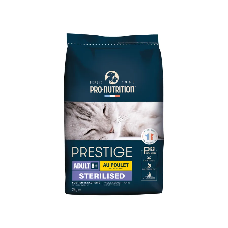 [30207] Pro Nutrition Prestige 8+ Kısırlaştırılmış Tavuklu Yetişkin Kedi Maması 2 KG