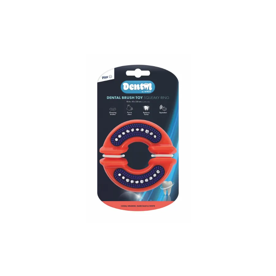 [10677199] M-Pets Dental Squeaky Rıng Diş Fırçalı Köpek Oyuncağı