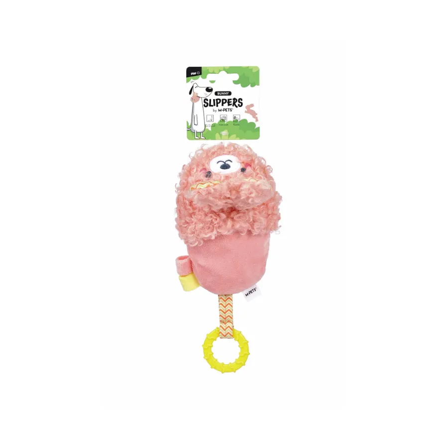 [10672799] M-Pets Slippers Bunny Pembe Peluş Köpek Oyuncağı