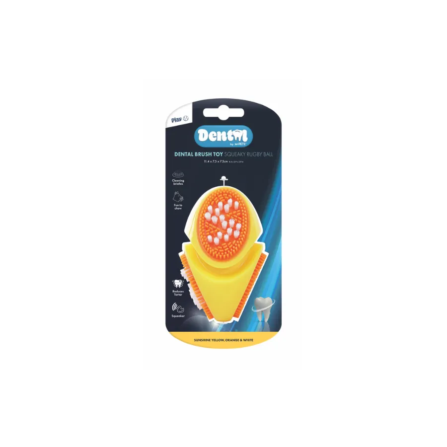 [10677099] M-Pets Dental Squeaky Ruby Ball Diş Fırçalı Köpek Oyuncağı