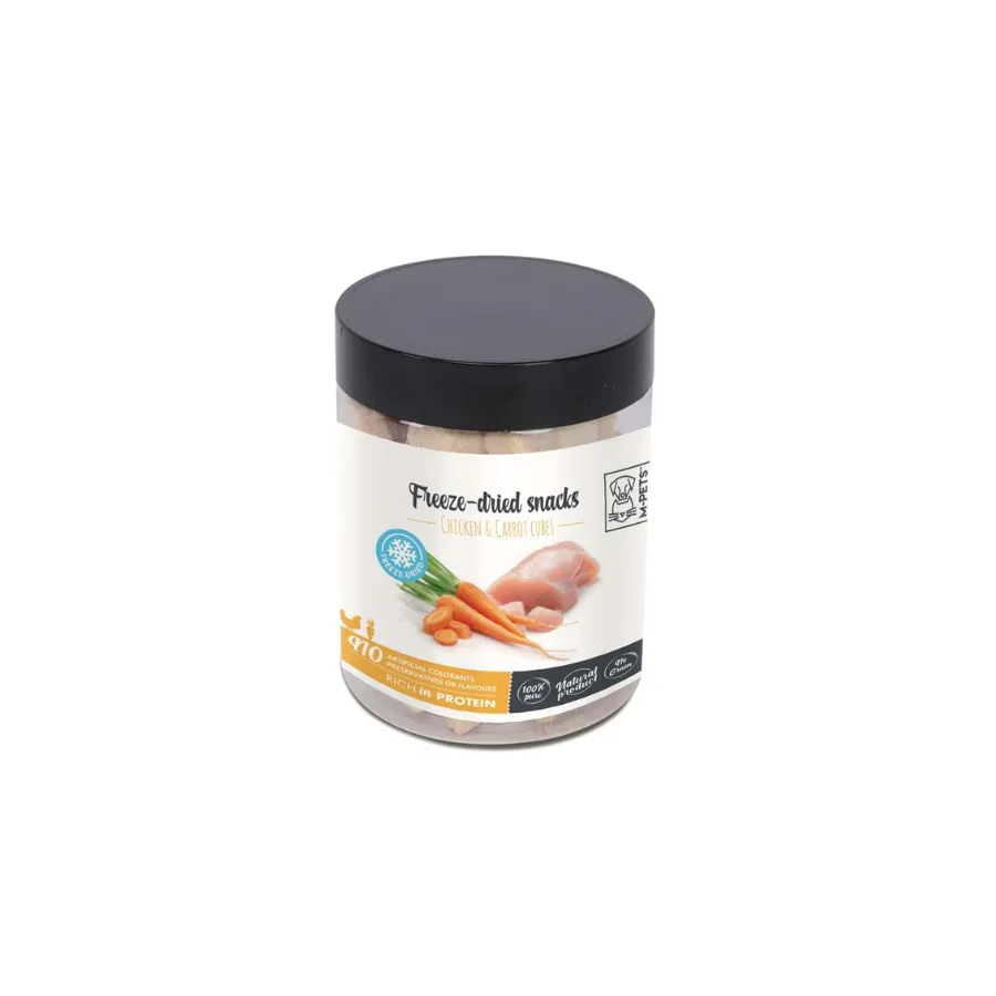 [19028299] M-Pets Freeze Dried Dondurularak Kurutulmuş %100 Tavuk ve Havuçlu Küp Köpek Ödülü 40 Gr