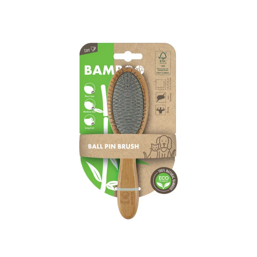 [10119099] M-Pets Bamboo Kedi ve Köpekler İçin Bambu Tek Taraflı Fırça