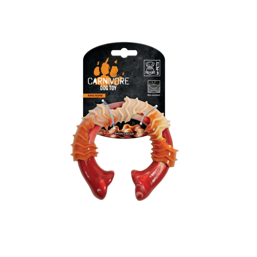 [10650499] M-Pets Carnıvore Dog Toy Rıng Bone Pastırma Aromalı Köpek Çiğneme Oyuncağı