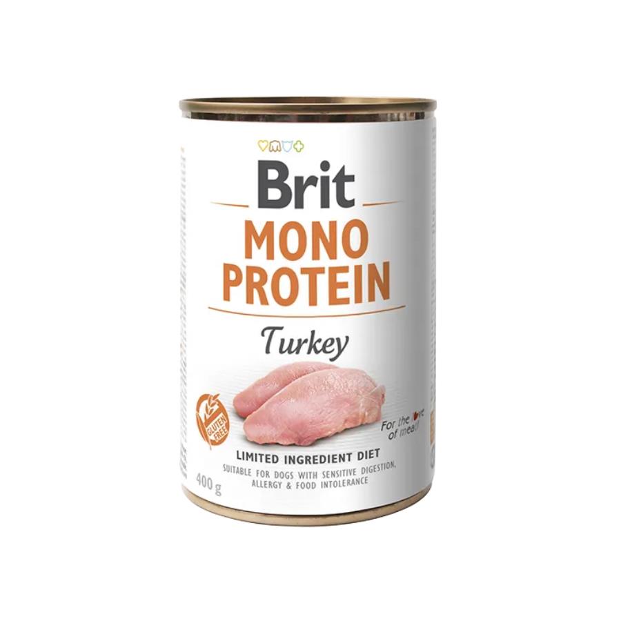 [8595602555406] Brit Care Mono Protein Hindi Etli Yetişkin Köpek Konservesi 400 Gr