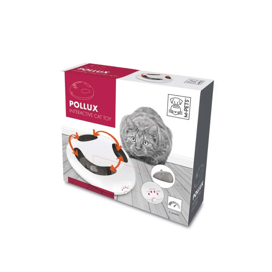 [20630999] M-Pets Pollux Beyaz İnteraktif Kedi Oyuncağı 24,5x7,2 Cm