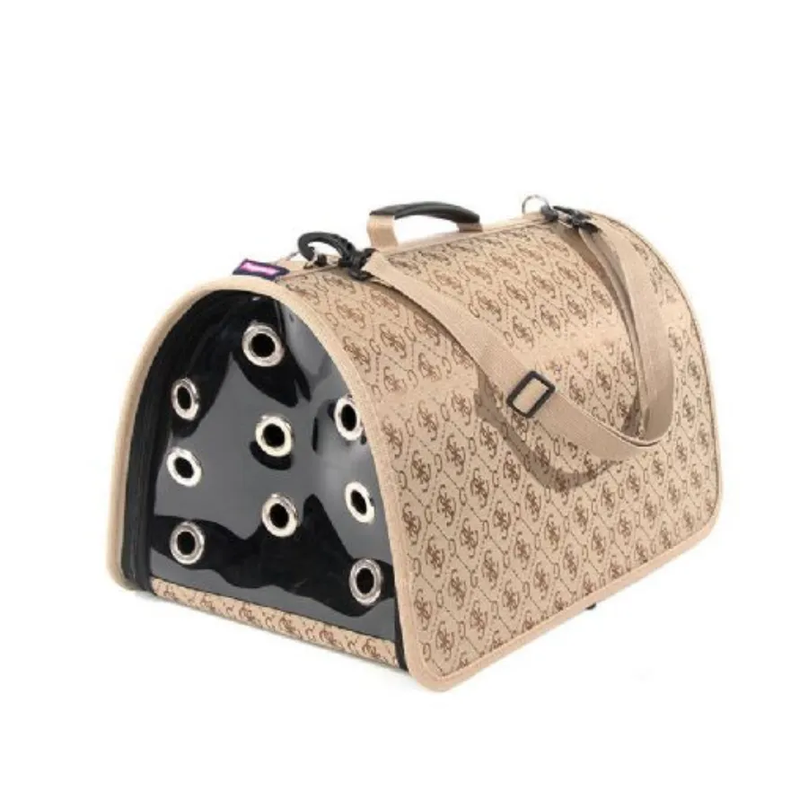Flybag Kapalı Kahverengi Kedi Taşıma Çantası 44x28x28 cm