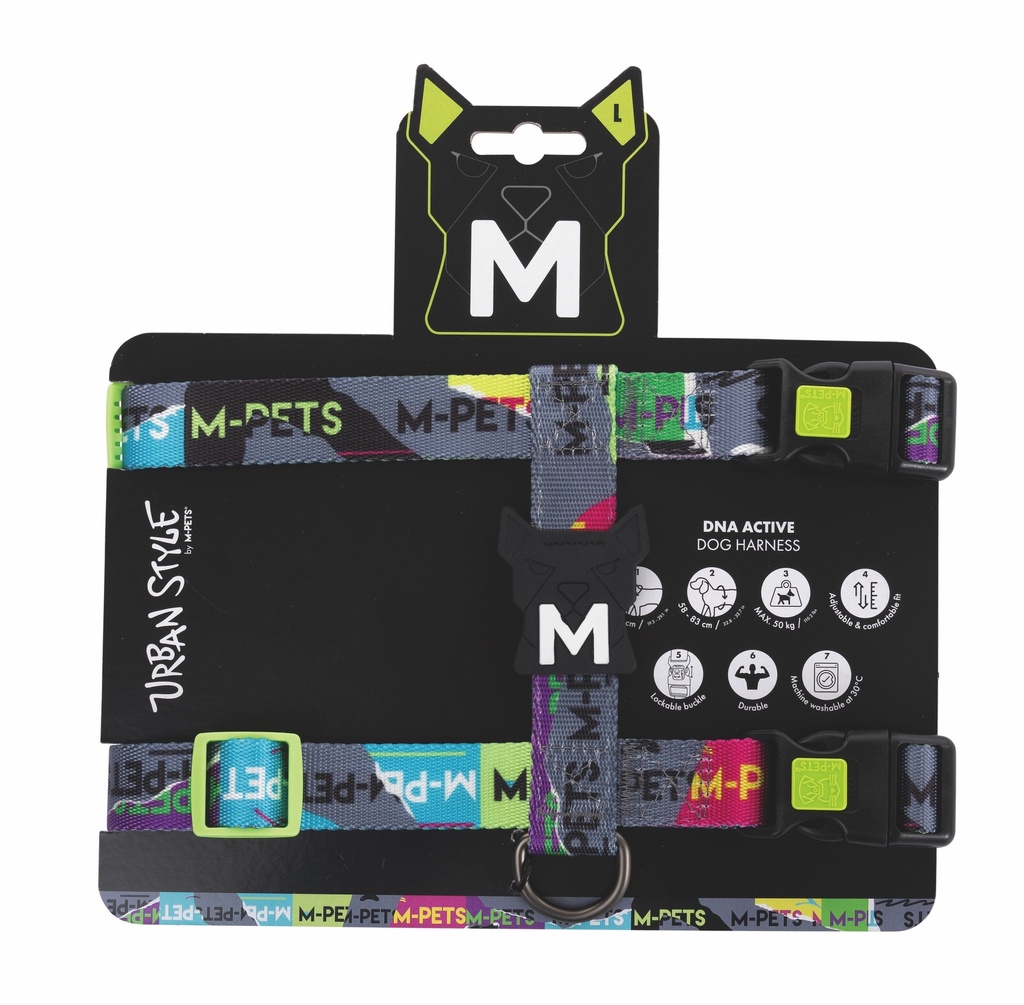 [10868099] M-Pets Urban Style DNA Active Köpek Göğüs Tasması 49-83 Cm