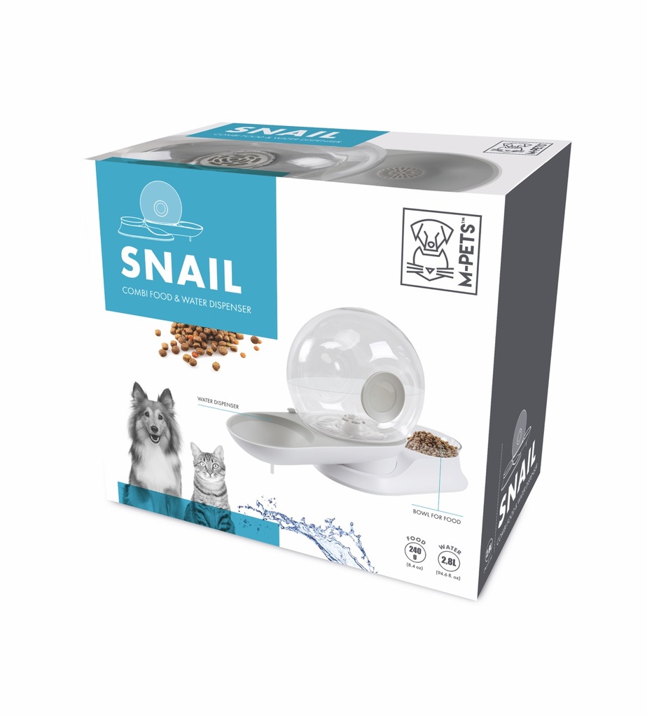 M-Pets Snail Hazneli Su ve Mama Kabı