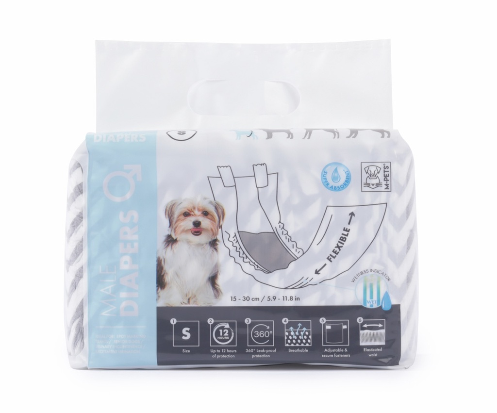 [10116199] M-Pets Diapers Erkek Köpek Külotu 12li (S)
