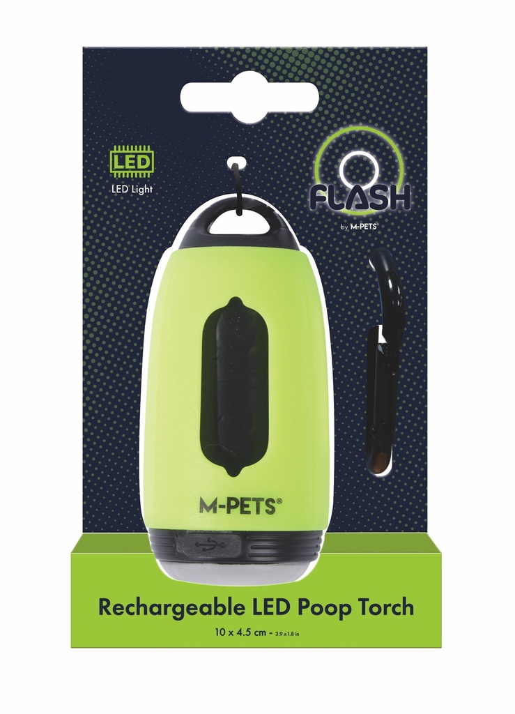 [10856399] M-Pets Flash Ledli Yeşil Dışkı Poşeti Kutusu