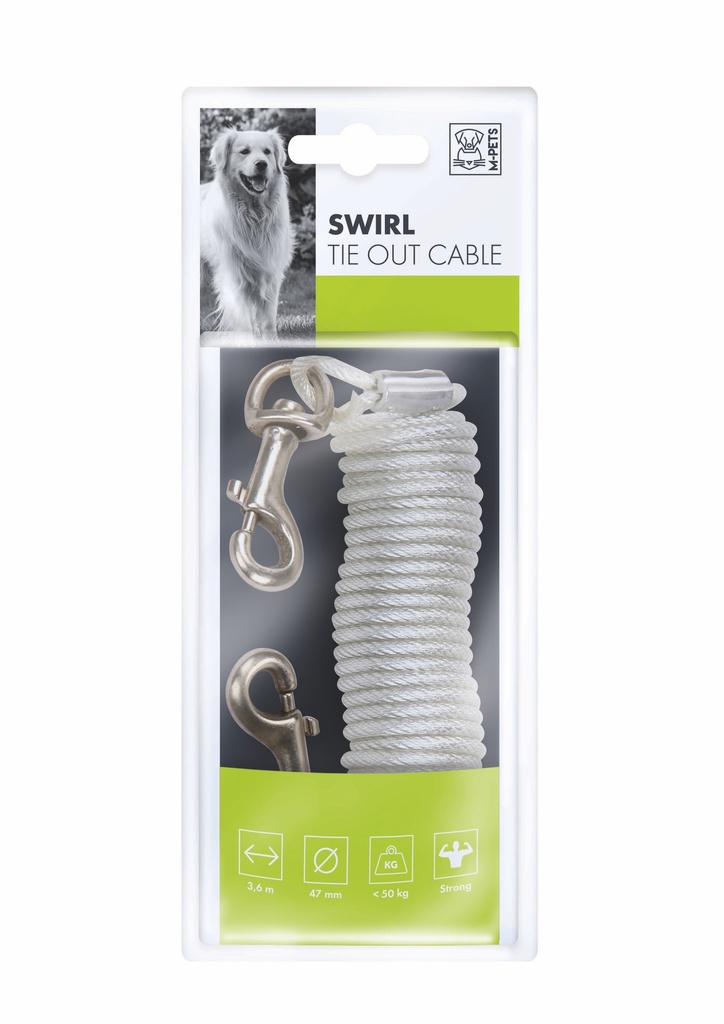 [11000011] M-Pets Swirl Köpekler İçin Bahçe Bağlama Halatı