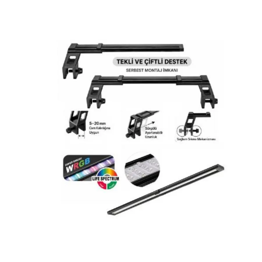 Coco Led Akvaryum Aydınlatması 27W Max 78 Cm