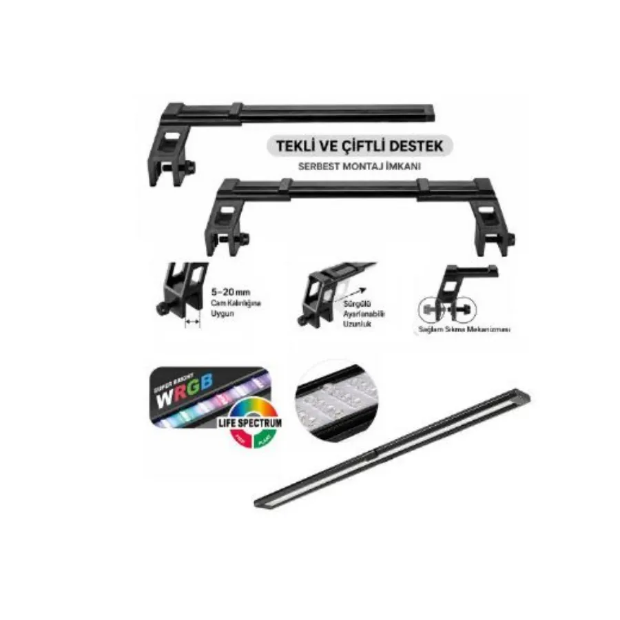 [707-AL-58] Coco Led Akvaryum Aydınlatması 20W Max 58 Cm