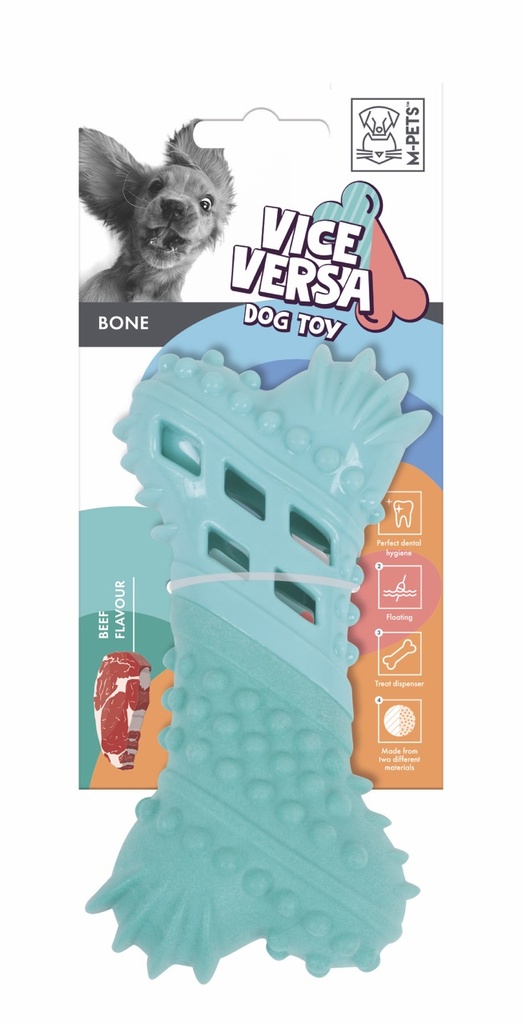 M-Pets Vice Versa Bone Et Aromalı Mavi Köpek Oyuncağı