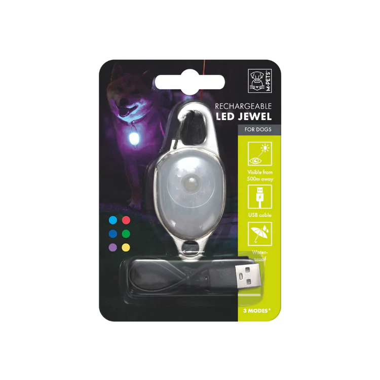 M-Pets LED Jewel Boyun Tasması İçin Güvenlik Işığı