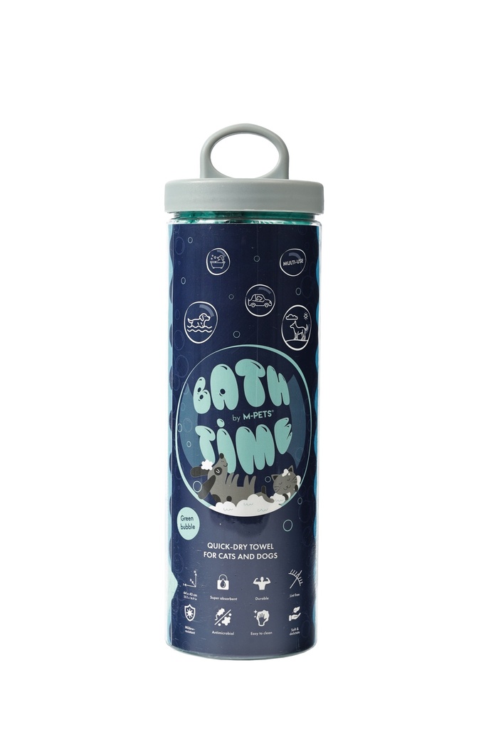 [60106203] M-Pets Bathtime Kedi ve Köpekler İçin Hızlı Kuruyan Havlu
