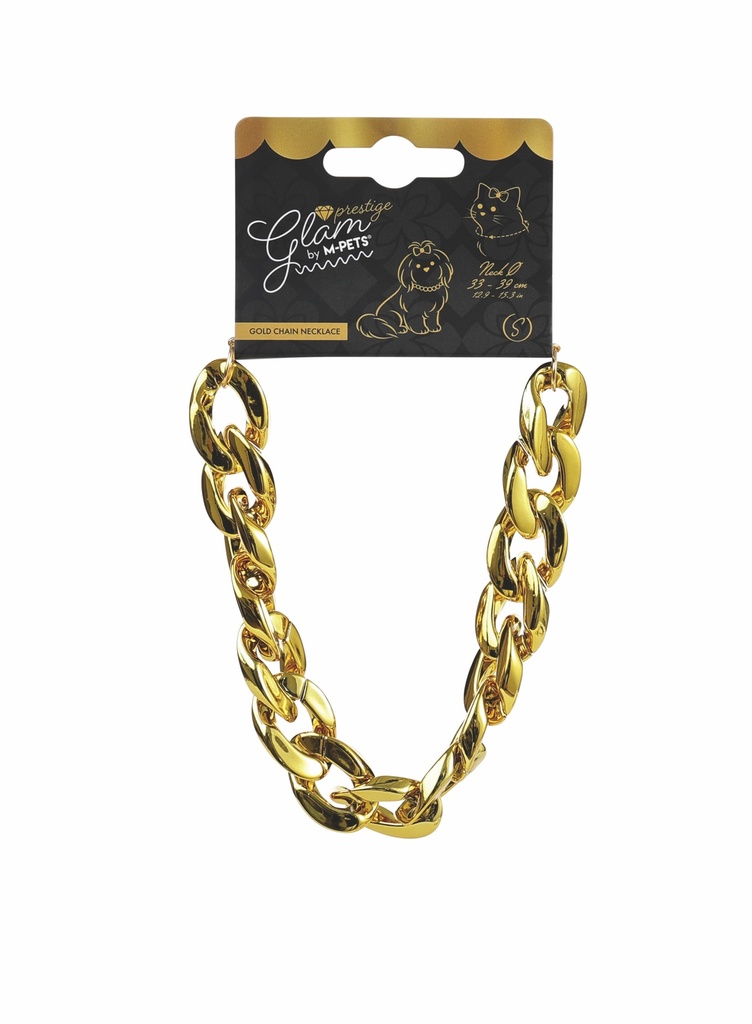 [60802699] M-Pets Glam Prestige Gold Chain Köpek Kolyesi (M)