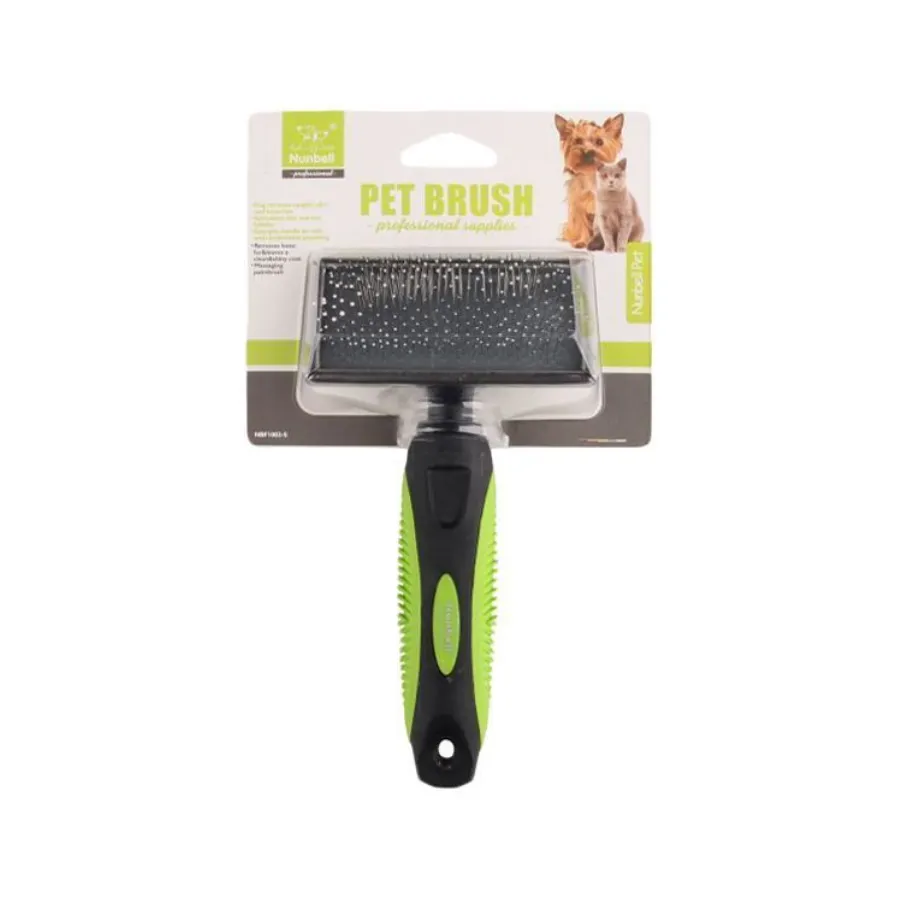 [560-4012] Nunbell Silikon Başlıklı İnce Telli Kedi ve Köpekler İçin Tarak L