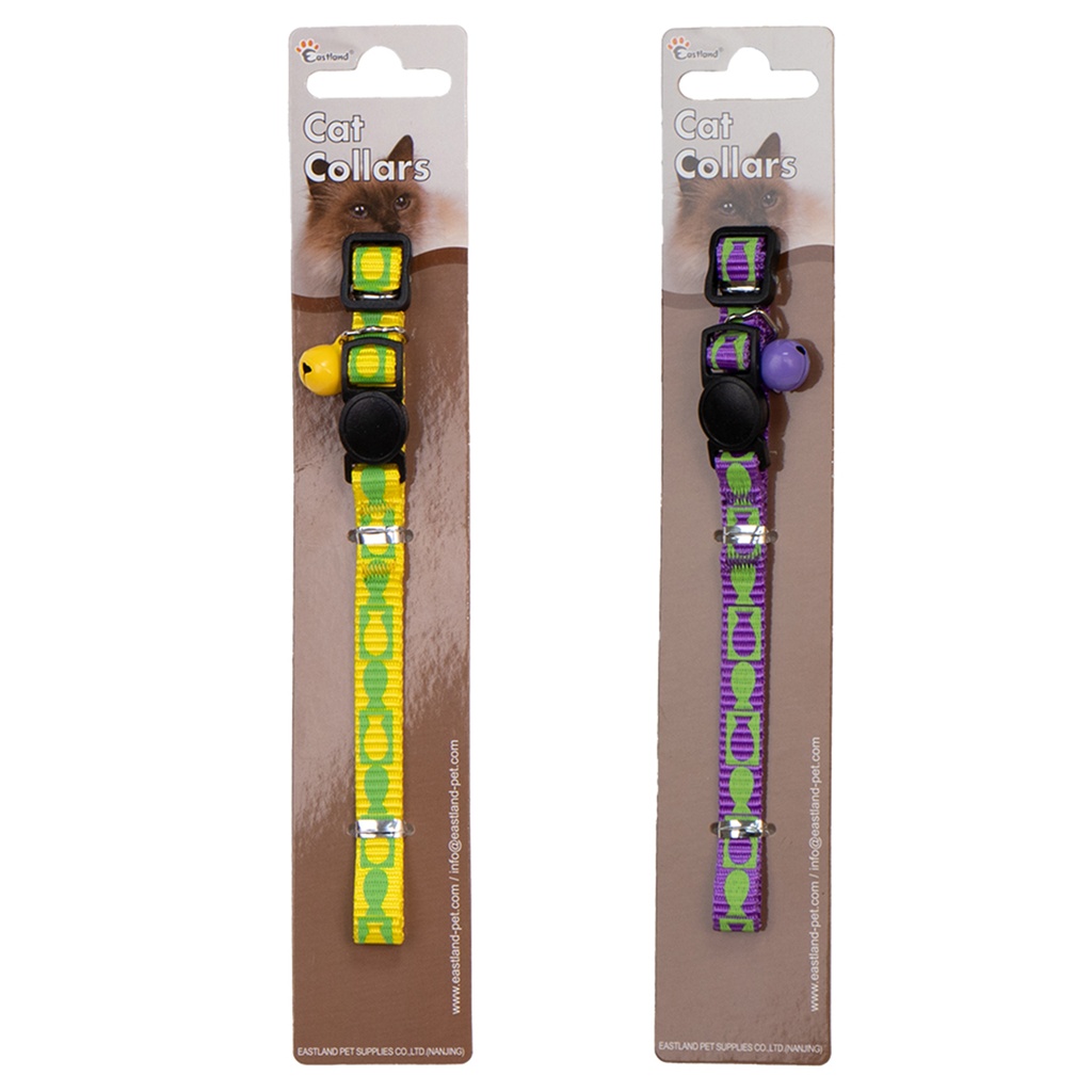 [520-201372] Eastland Klipsli Kılçık Baskılı Kedi Tasması 22-30 Cm