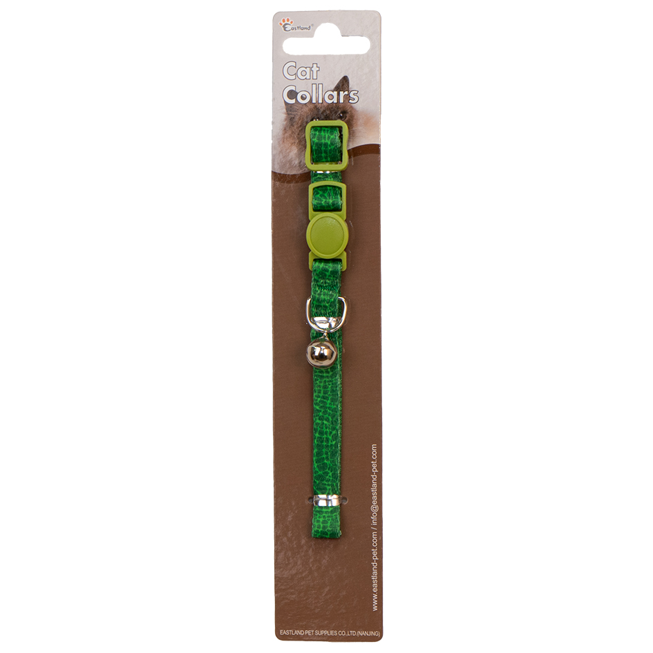 [520-201386] Eastland Klipsli Timsah Baskılı Kedi Tasması 22-30 Cm