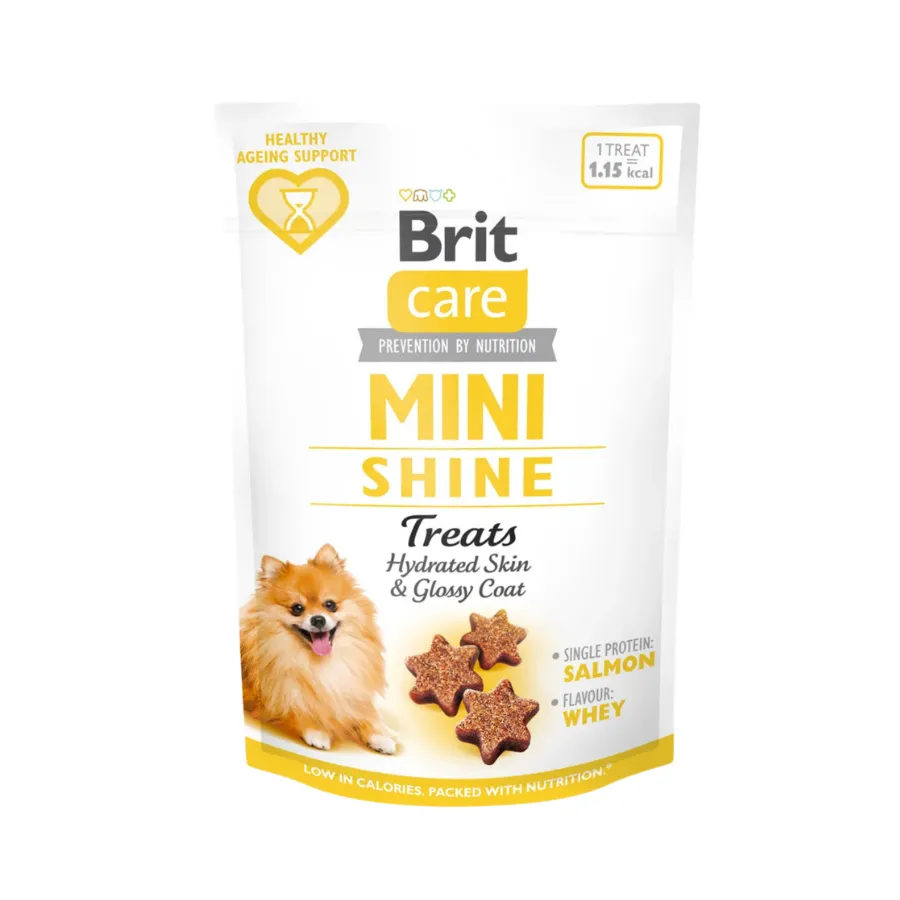 [8595602578566] Brit Care Mini Treats Shine Somonlu Yarı Nemli Küçük Irk Köpek Ödül Maması 50 Gr