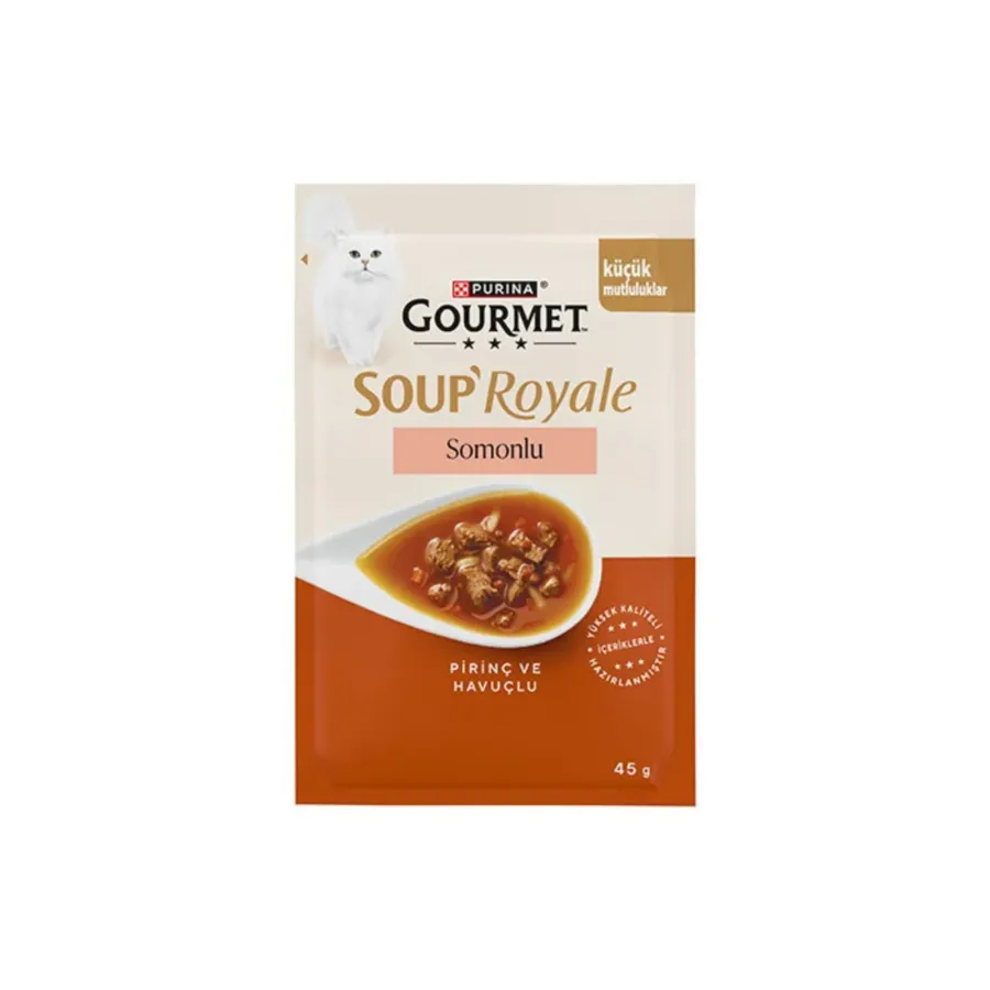 Gourmet Gold Soup Royale Somonlu Yetişkin Kedi Çorbası 45 Gr